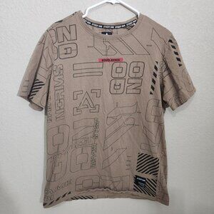 Street808 Graphic Shirt Mens Size Large Graphic Shirt  Tan Black Endless